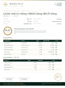 BPC157, TB500, GHK-Cu (Glow Blend) 70mg