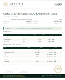 BPC157, TB500, GHK-Cu (Glow Blend) 70mg